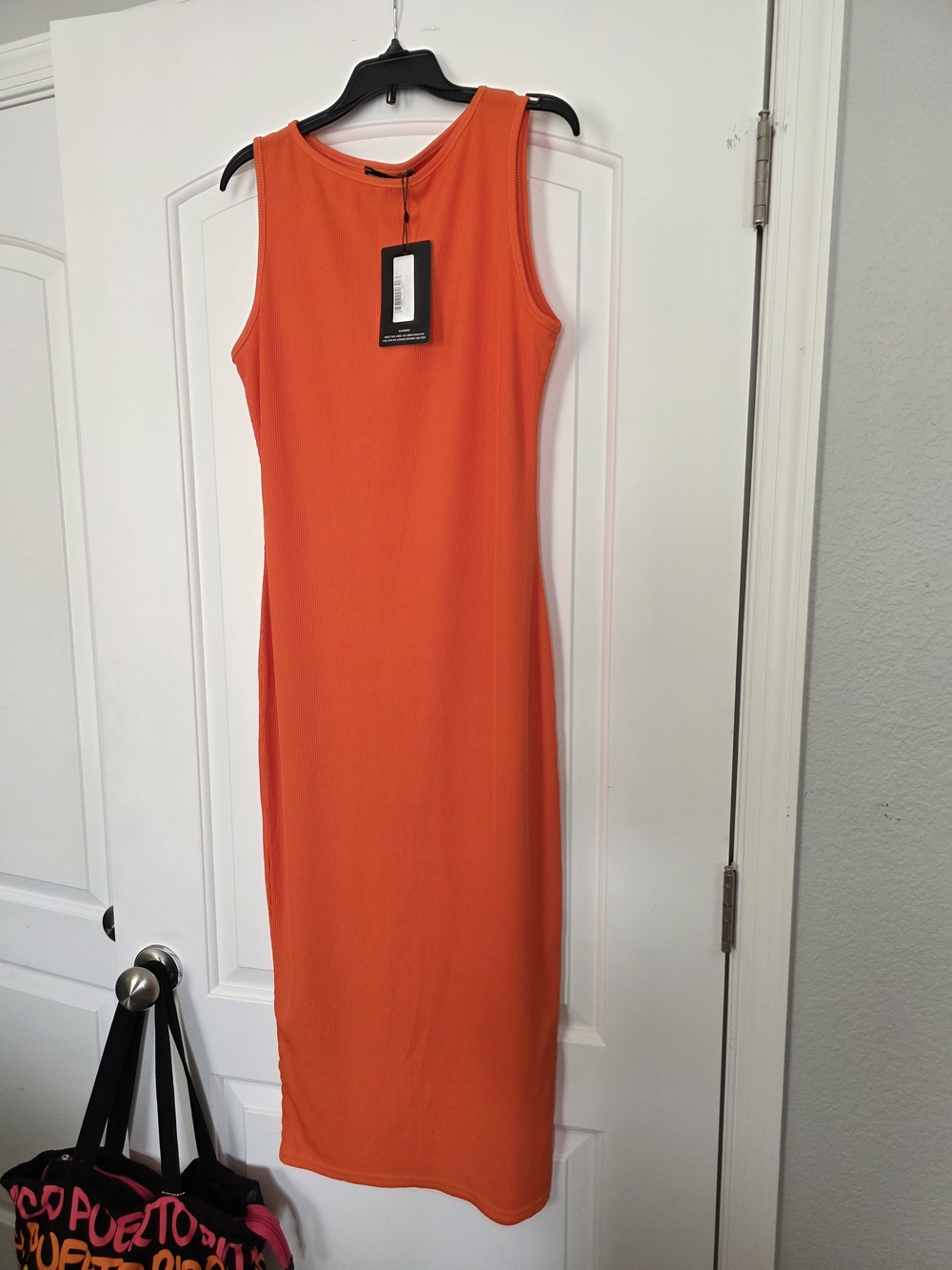 PrettyLittleThing Bright Orange Sleeveless Maxi Dress